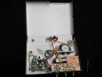 Modified FRANZIS Theremin kit electronic innards view