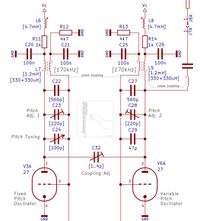 Rockmore-Theremin Pitch Oscillators Schematic