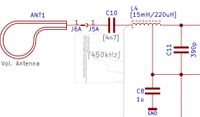 Rosen-Theremin Volume Antenna and Extension Coil Schematic