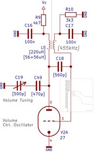Rosen-Theremin Volume Oscillator Schematic
